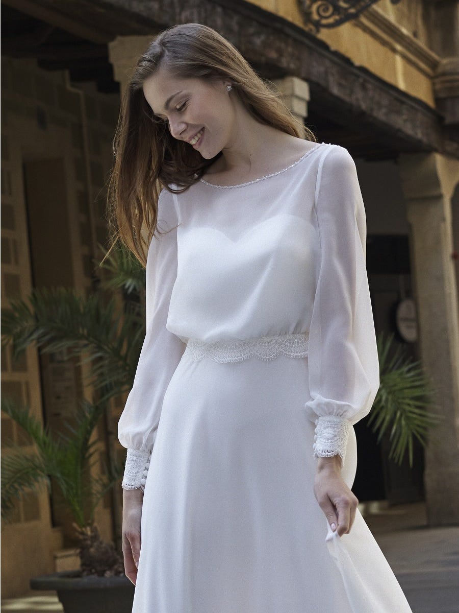 White One Mila Adelpha Top Brautmoden Petsch Berlin